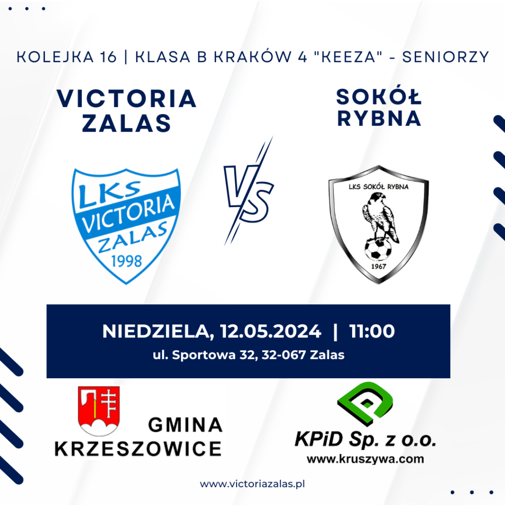 Victoria vs Sokół Rybna – 16 kolejka B Klasy