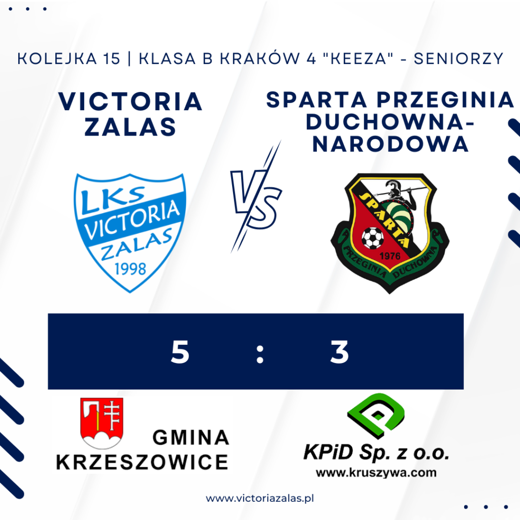 Victoria 5:3 Sparta w 15 Kolejce | Klasa B Kraków 4 „KEEZA”