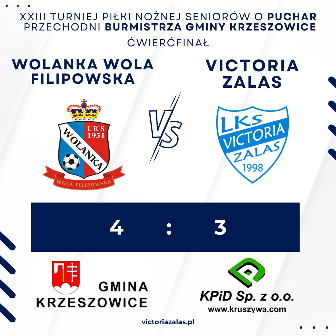 Po zaciętym sobotnim meczu odpadamy z rywalizacji o Puchar Burmistrza Gmina Krzeszowice  !