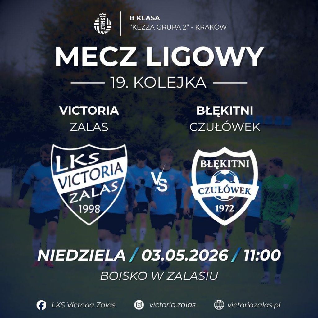 LKS Victoria Zalas vs Błękitni Czułówek – mecz w Niedzielę